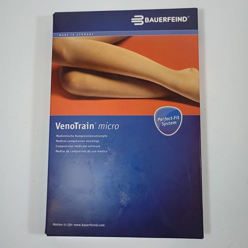 Bauerfeind VenoTrain Micro Compression Stockings Ccl 1 XL Normal Long Caramel